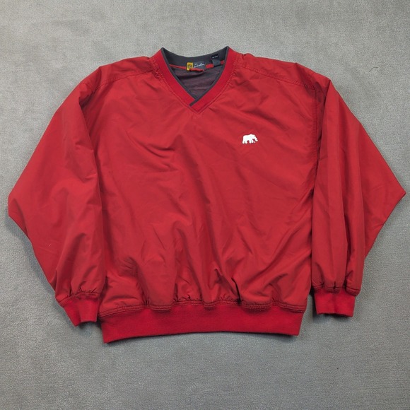 The Locker Room Windbreaker Mens XL Red V-Neck Mesh Lined Pullover Windshirt — photo 2